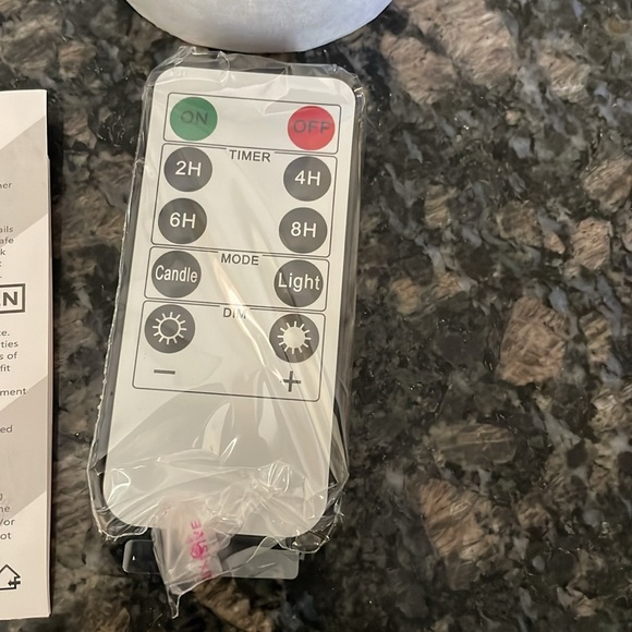 NIB Grey Glass LED Candle Set with Remote - Picture 5 of 7